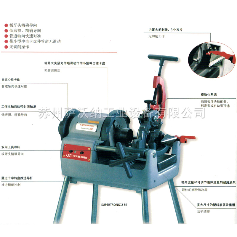 罗森博格2寸套丝机 SUPERTRONIC 2SE便携式套丝机